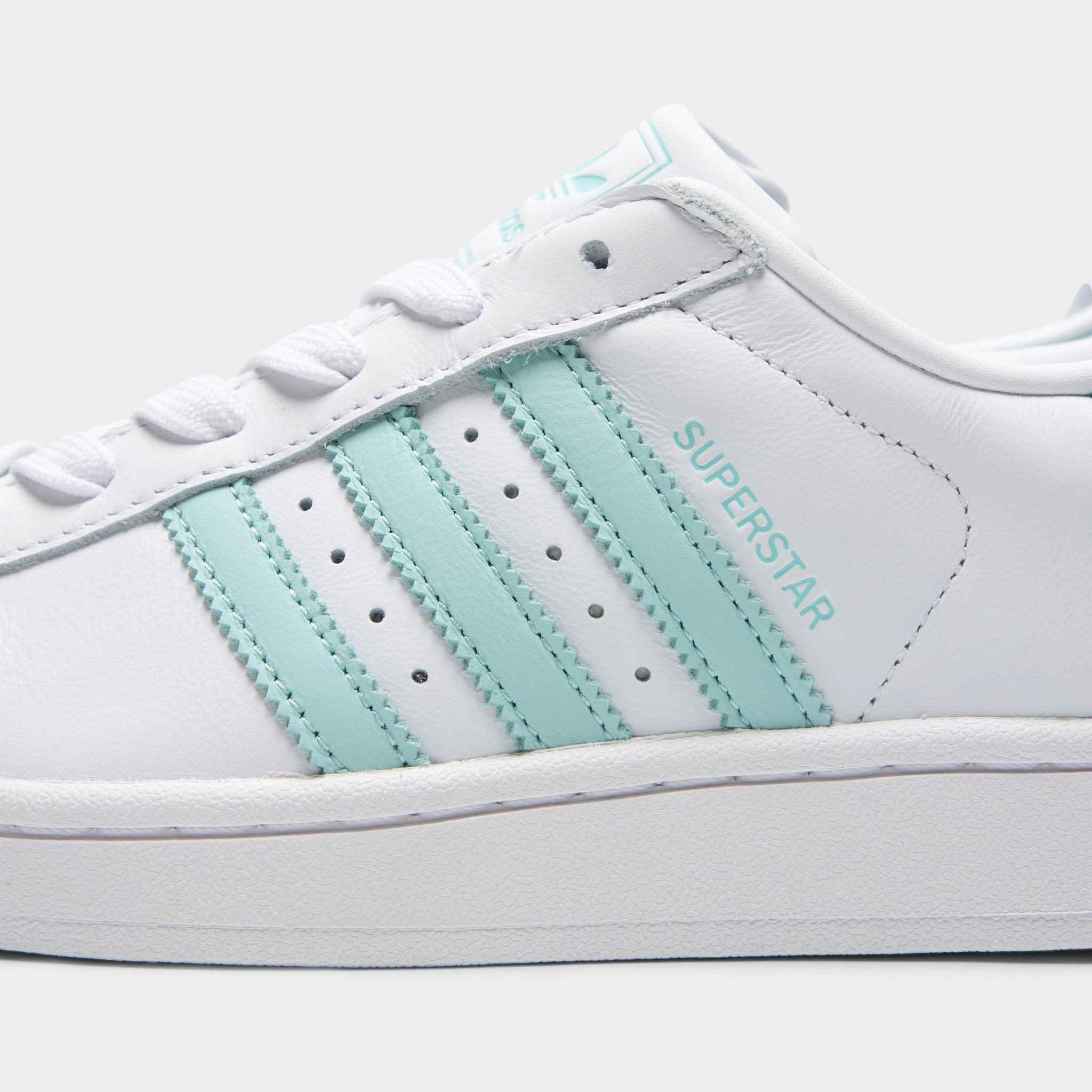 adidas Women's Superstar II White / Semi Flash Aqua - Easy Mint