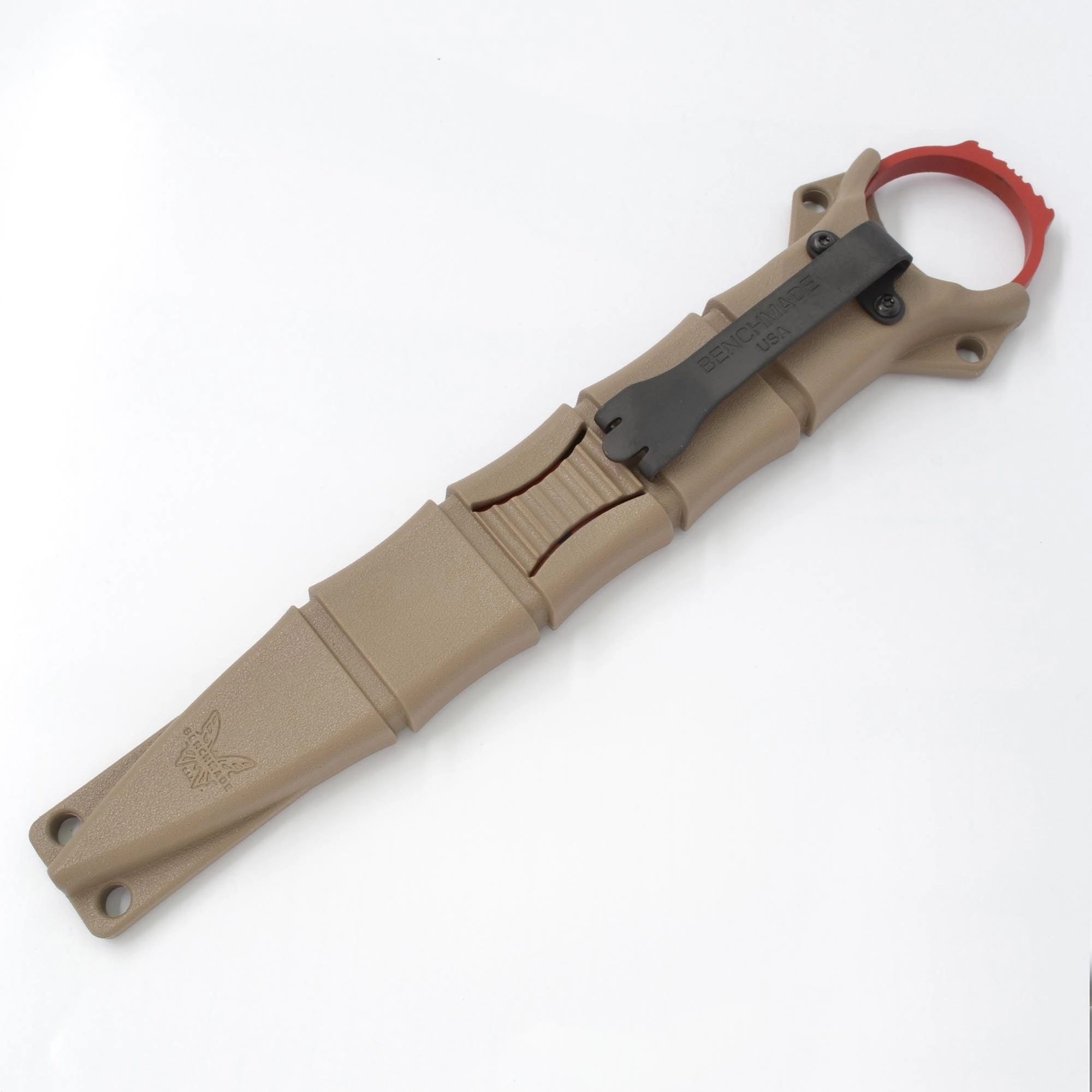 Benchmade Training Dagger - SOCP Unsharpened Fixed Red Blade with Finger Ring | 176T