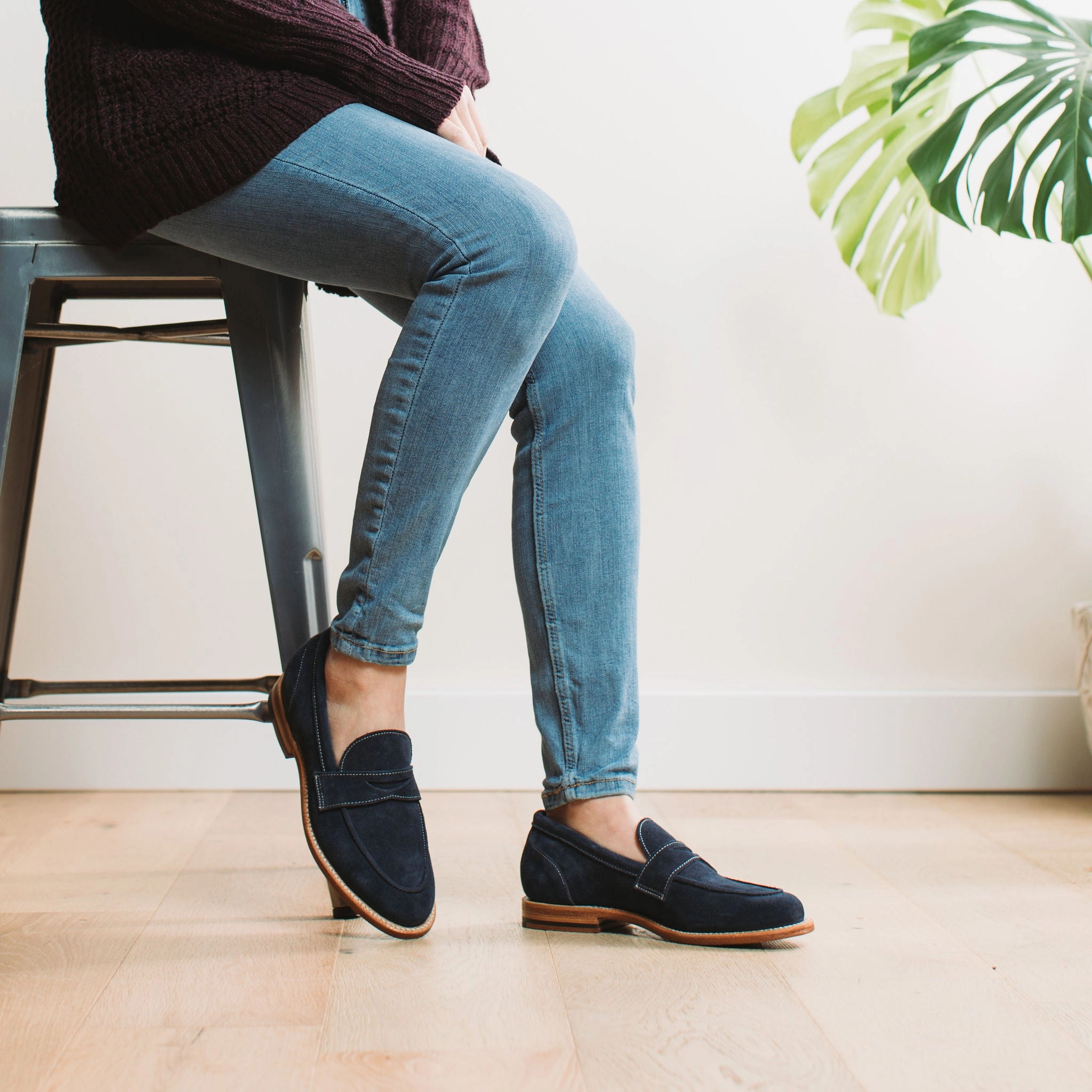 Clara Penny Loafer Midnight Suede