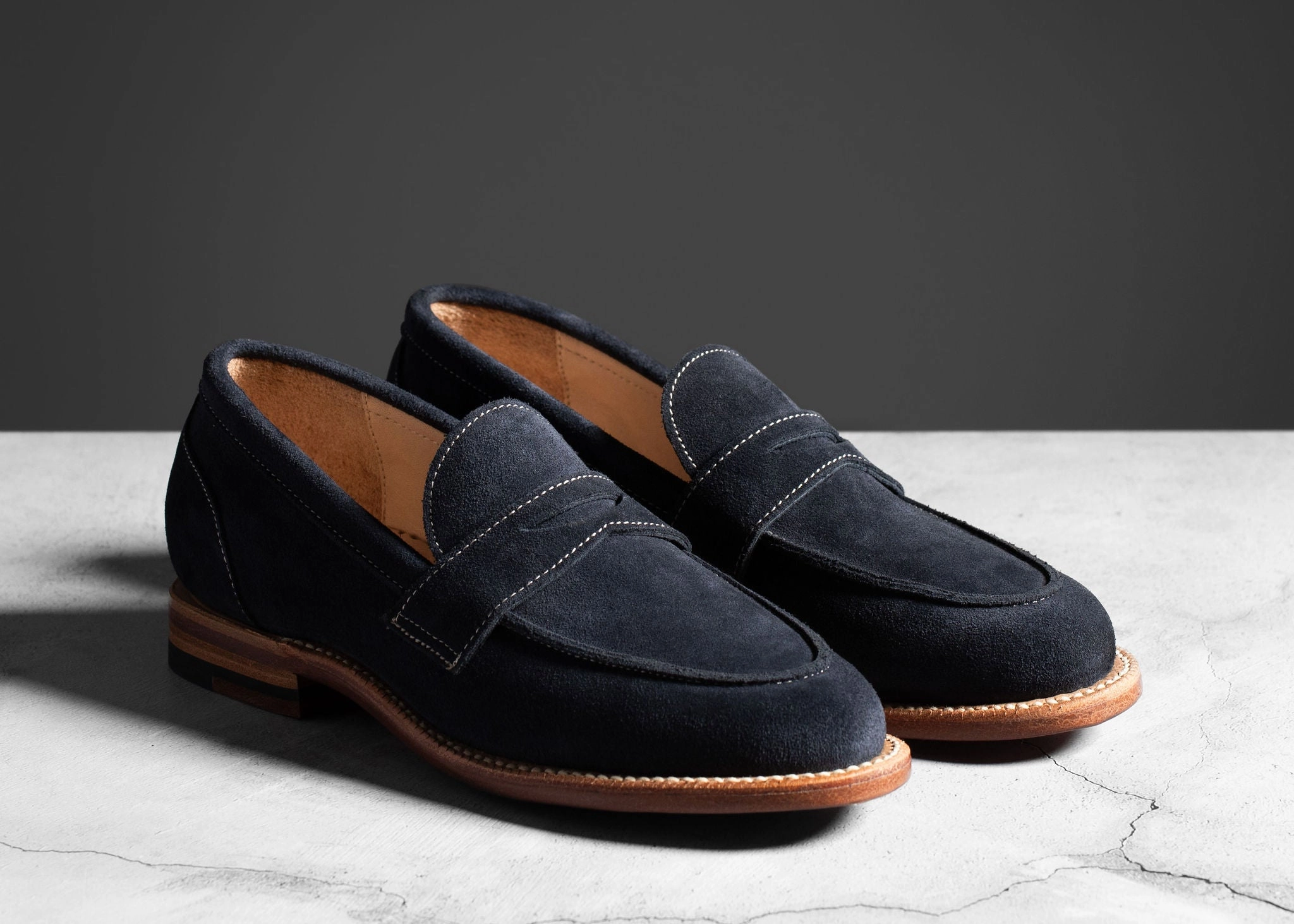 Clara Penny Loafer Midnight Suede