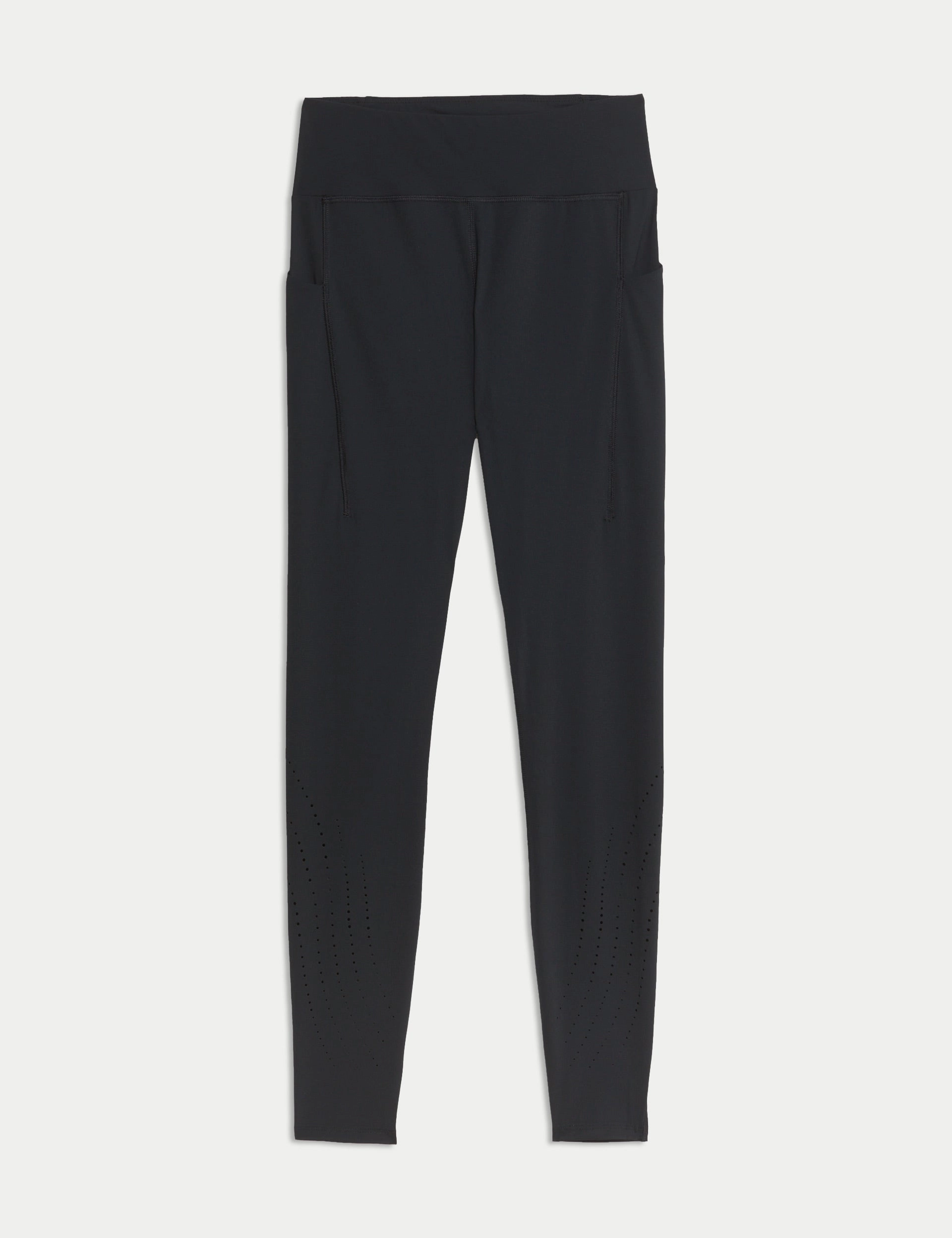 Go Train Laser Cut Gym Leggings - Black