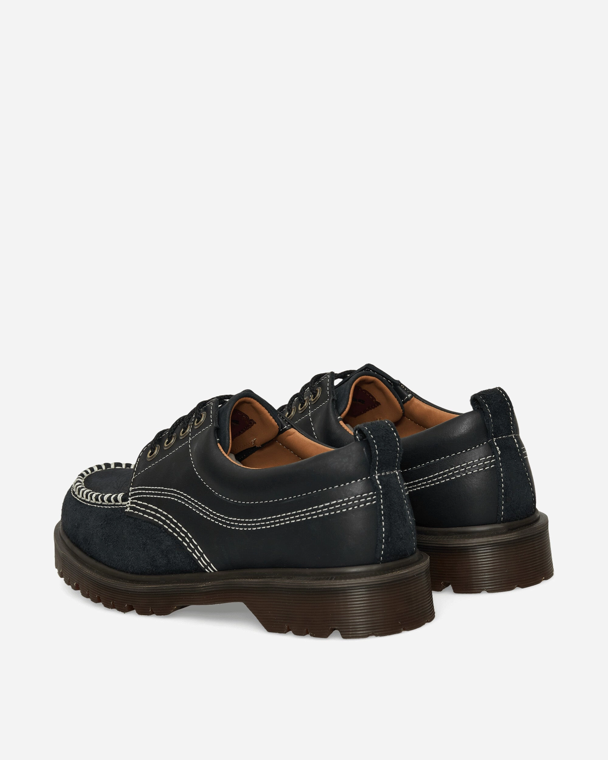 Lowell Analine Leather Moc Toe Shoes Black