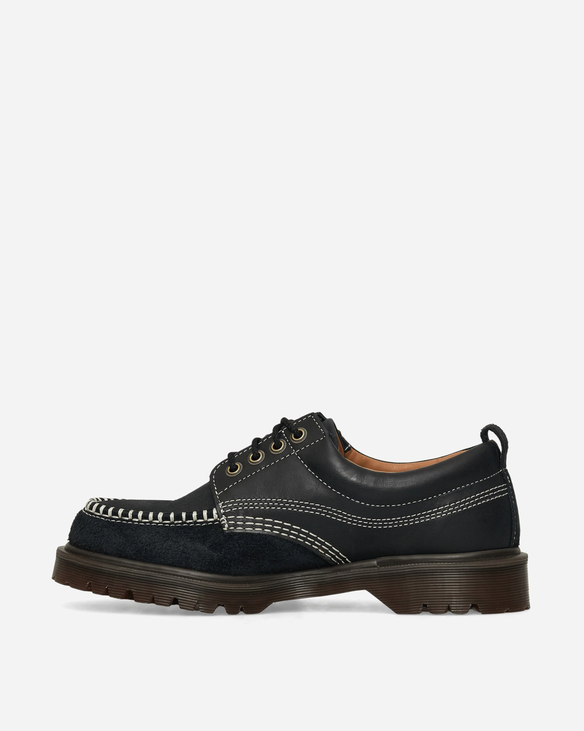 Lowell Analine Leather Moc Toe Shoes Black