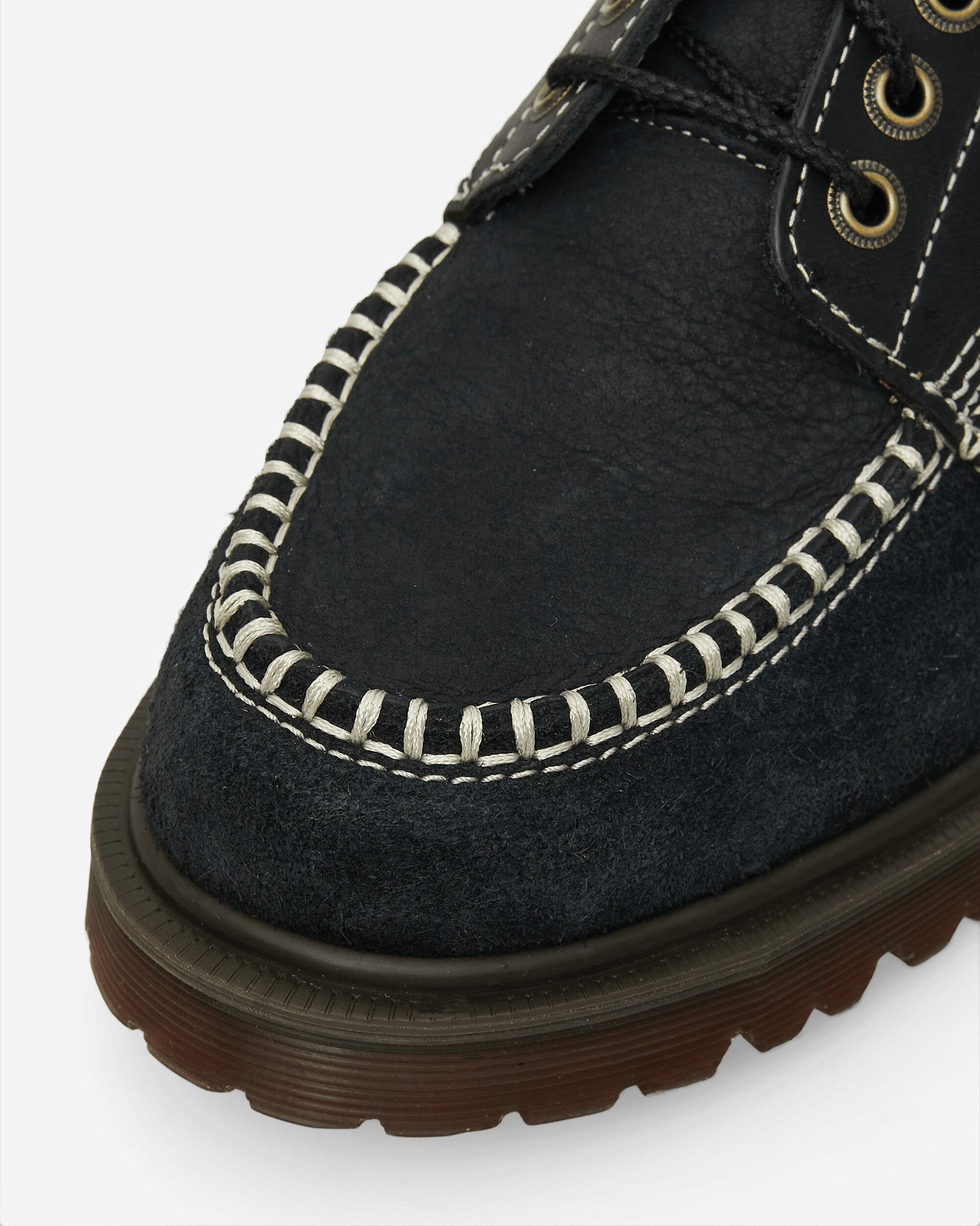 Lowell Analine Leather Moc Toe Shoes Black