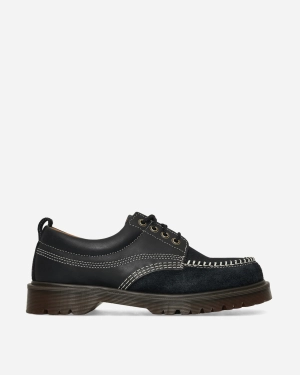 Lowell Analine Leather Moc Toe Shoes Black