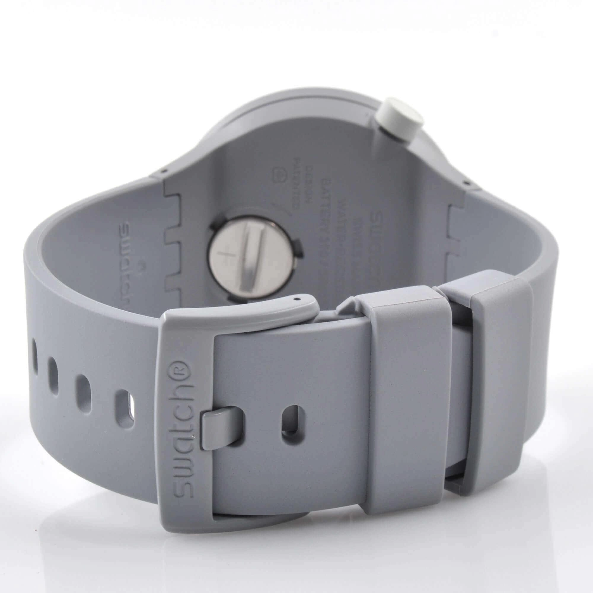 Swatch Unisex Watch - Bioceramic C-Grey Transparent and Grey Dial Strap | SB03M100