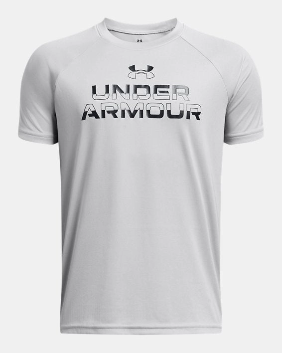 Under Armour Boys' Tech Split Wordmark Short Sleeve