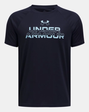 Under Armour Boys' Tech Split Wordmark Short Sleeve